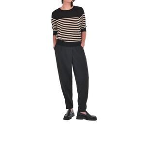 NEW PAPER LABEL esme striped pullover sweater in black